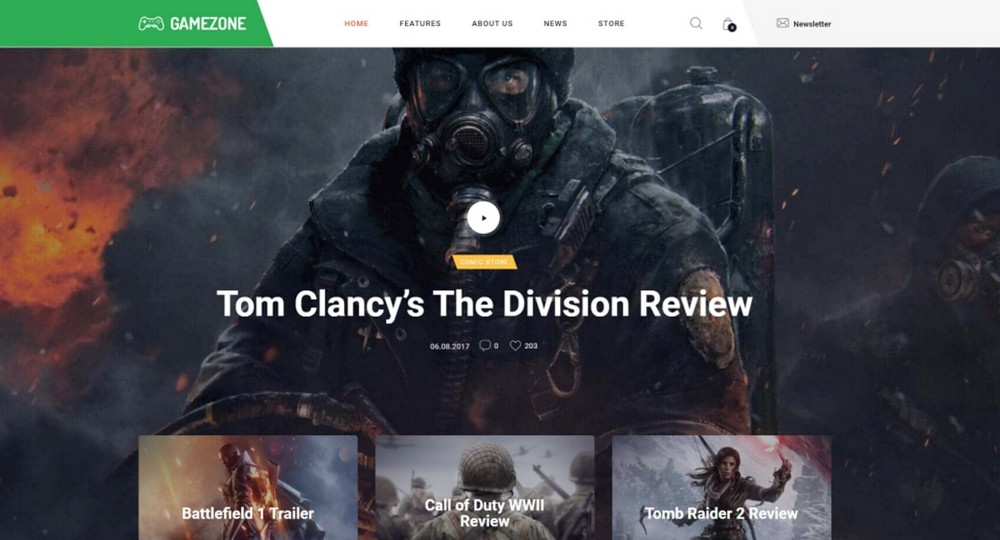 Motyw WordPress Gamezone