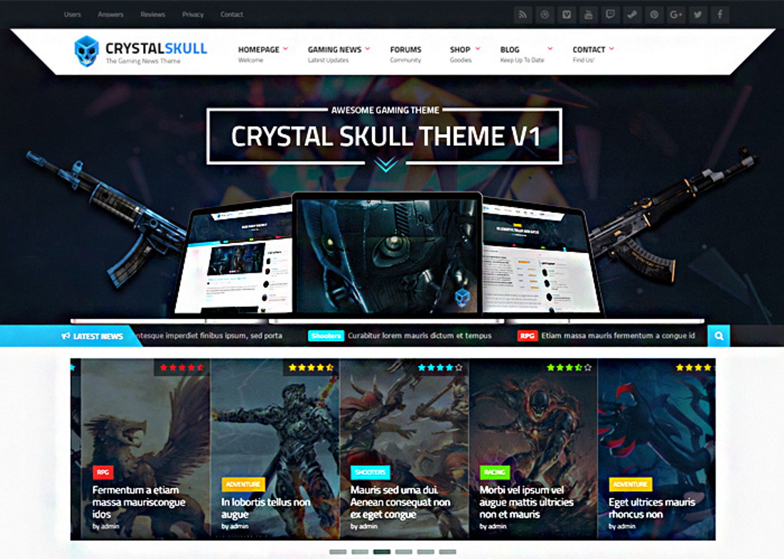 CrystalSkull WordPress 테마