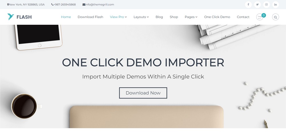 Flash template demo halaman utama