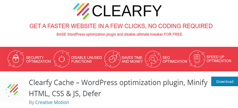 Clearfy مخبأ