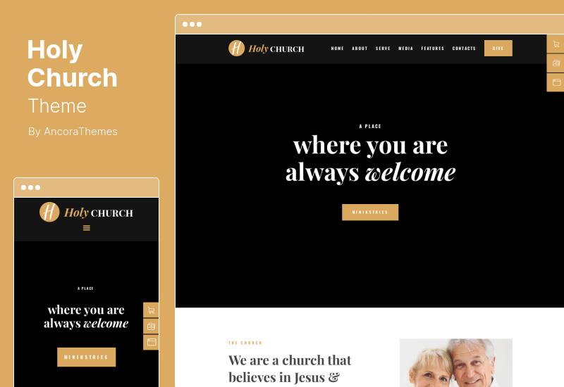 Holy Church Theme - WordPress-Thema für Religion, Wohltätigkeit und gemeinnützige Organisationen