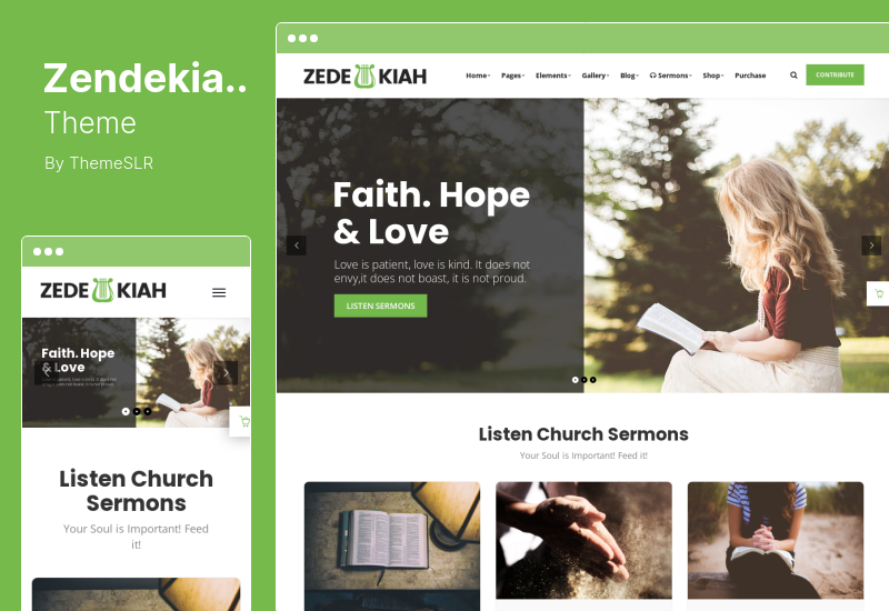 Zendekiah Theme — многоцелевая тема WordPress о церкви и религии