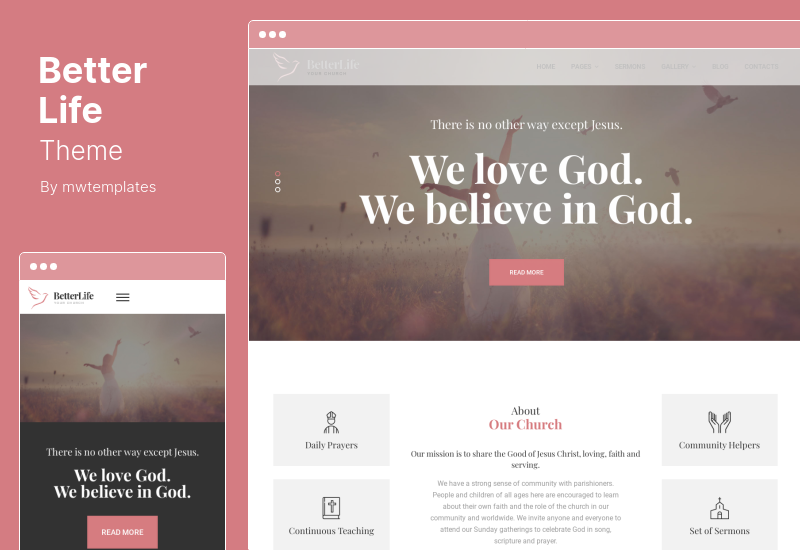 Tema BetterLife - Tema WordPress per Chiesa e Religiosi