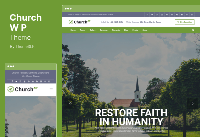 Tema ChurchWP - Um Tema WordPress Contemporâneo para Igrejas