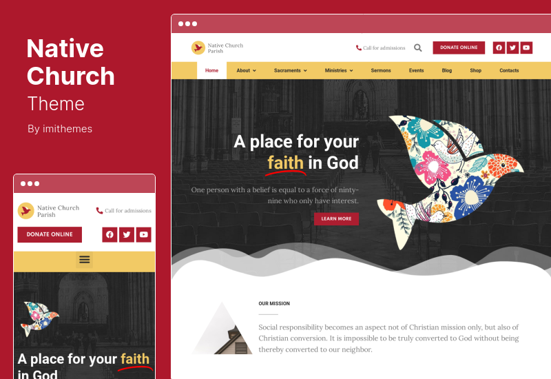 Tema della Chiesa nativa - Tema WordPress multiuso