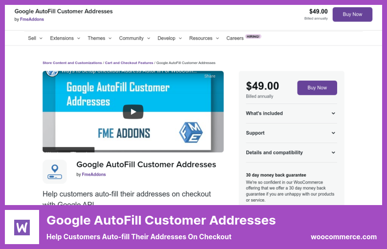 Google AutoFill Customer Addresses Plugin - 帮助客户在结账时自动填写地址