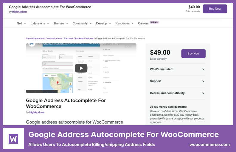 WooCommerce Eklentisi İçin Google Adresi Otomatik Tamamlama - Kullanıcıların Faturalandırma/Gönderim Adres Alanlarını Otomatik Tamamlamasına İzin Verir