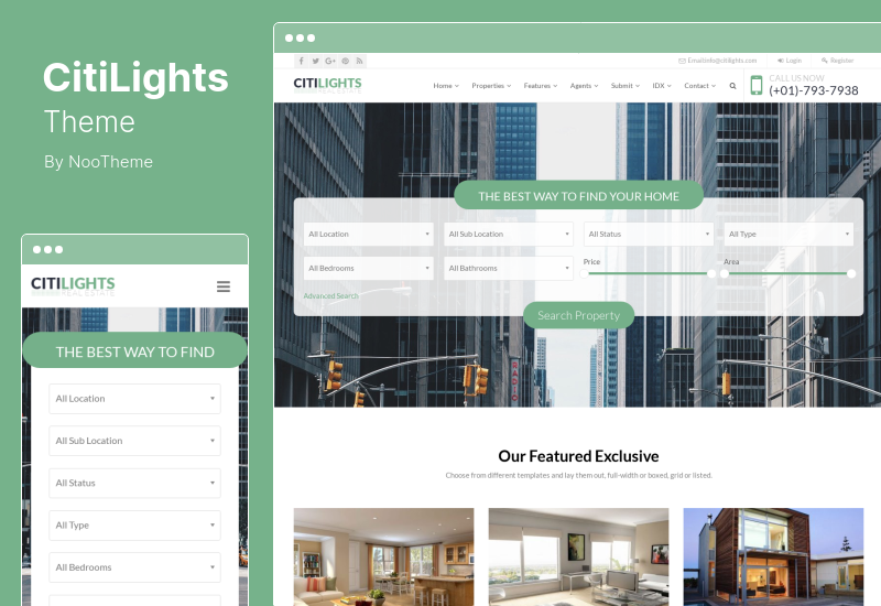 CitiLights-Thema - Immobilien-WordPress-Theme