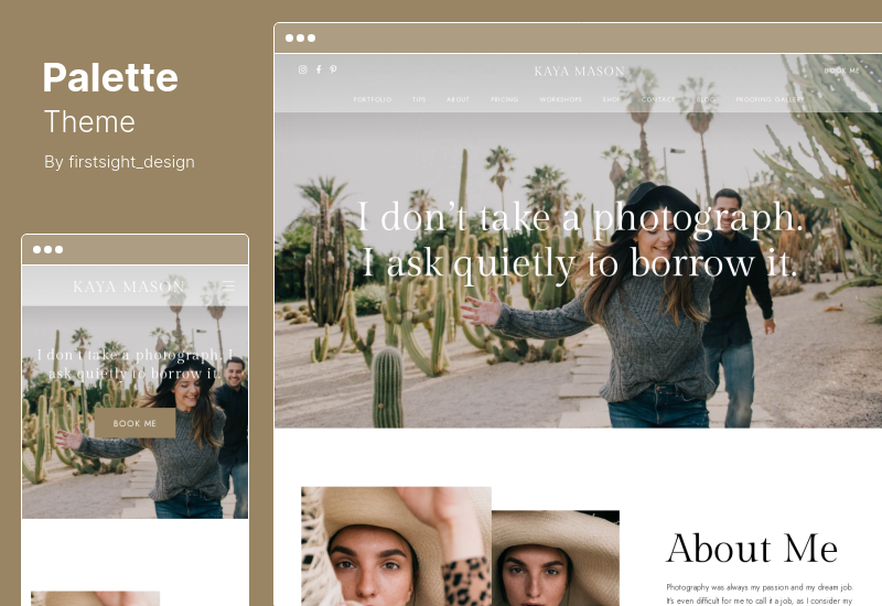 Paletten-Thema - Fotografen-Portfolio WordPress-Theme