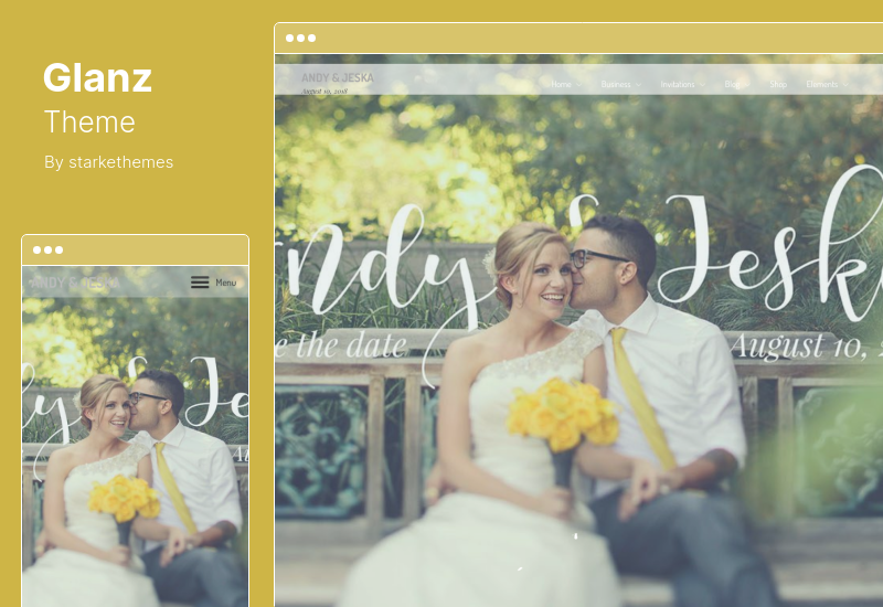 Tema Glanz - Tema WordPress para bodas