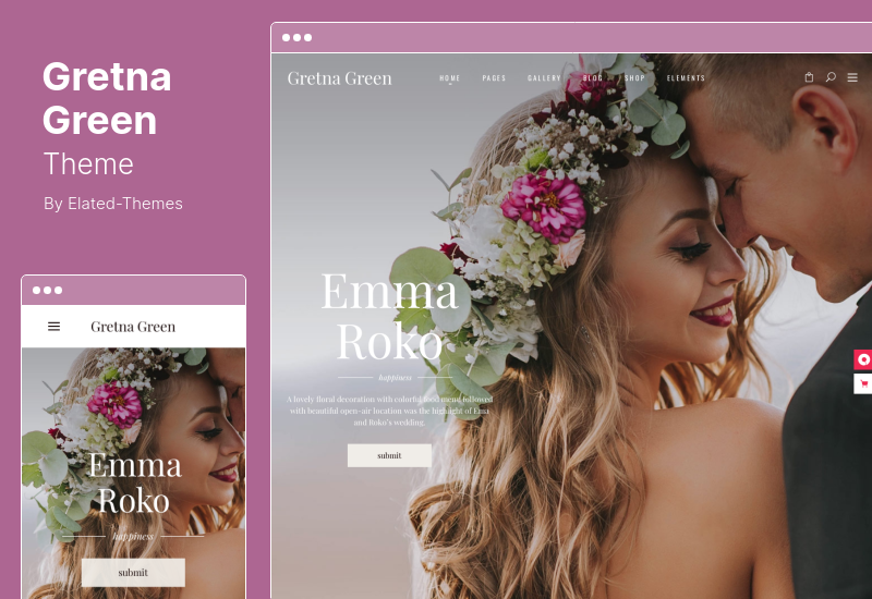 Gretna Green Theme - Hochzeits-WordPress-Theme