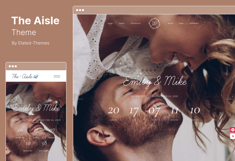 The Aisle Theme - Elegante tema de WordPress para bodas