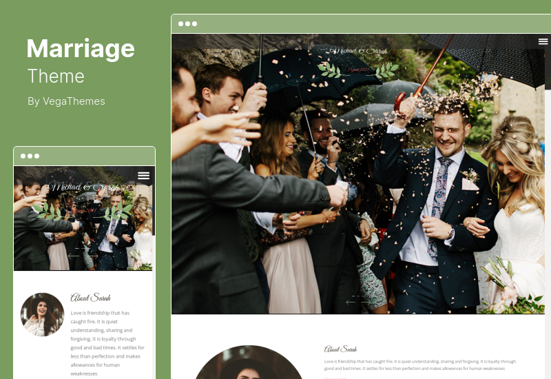 Tema Matrimonio - Tema WordPress Responsivo para Bodas