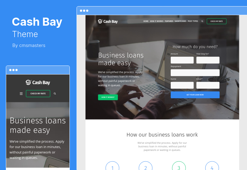 Cash Bay Theme - Motyw WordPress Banking Payday Loans