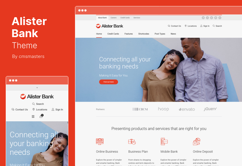 Alister Bank Theme - Credits Banking Finanzen WordPress Theme