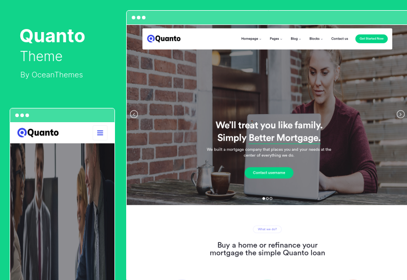 Quanto-Thema – Responsives WordPress-Theme für Unternehmen