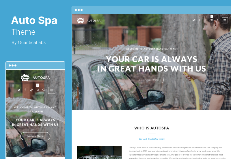 Auto Spa 主题 - 洗车 WordPress 主题