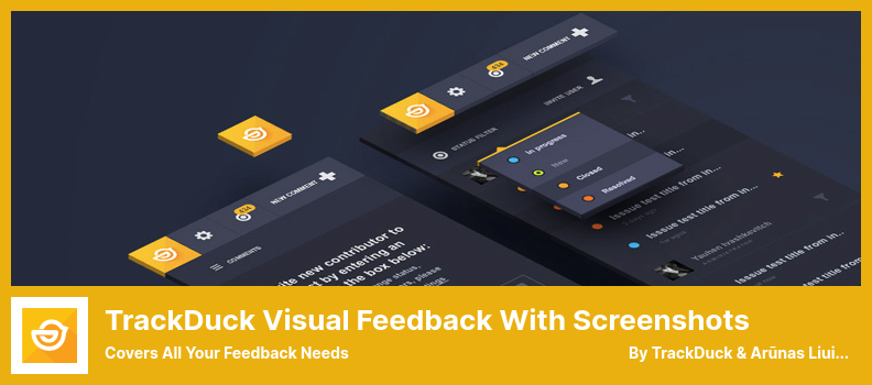 Feedback Visual TrackDuck com Plugin de Capturas de Tela - cobre todas as suas necessidades de feedback