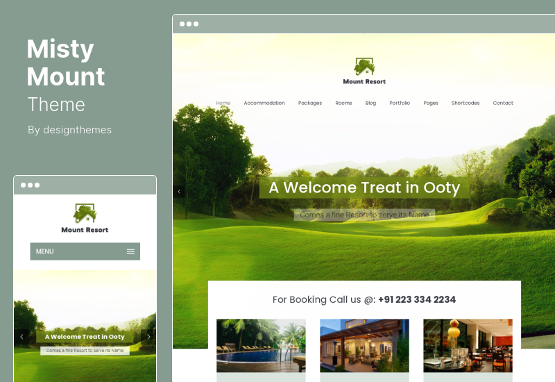 Misty Mount Theme – Mount Resort & Hotel WordPress-Thema