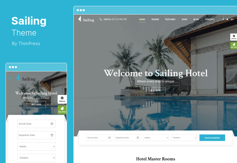 Sailing Theme - Tema WordPress pentru hotel