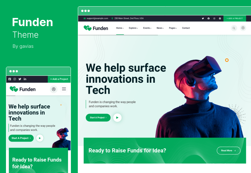 Funden Theme – WordPress-Theme für Crowdfunding-Wohltätigkeitsorganisationen