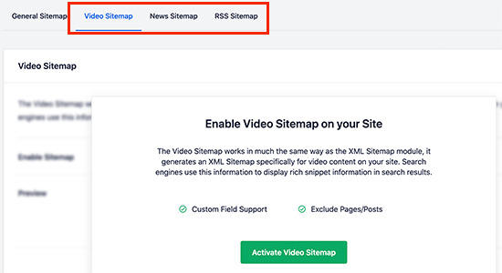 올인원 SEO Sitemap 확장 프로그램