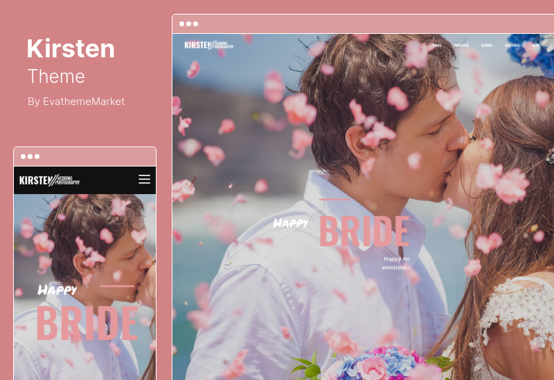 Kirsten Theme - Тема WordPress для чистой свадебной фотографии