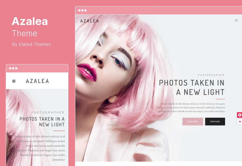 Tema Azalea - Tema WordPress de Fotografia de Moda