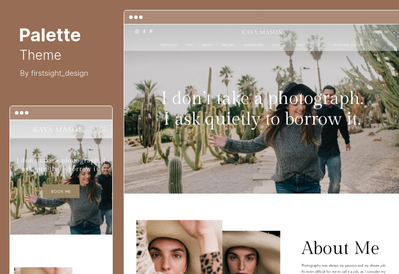 Paletten-Thema - Fotografen-Portfolio WordPress-Thema