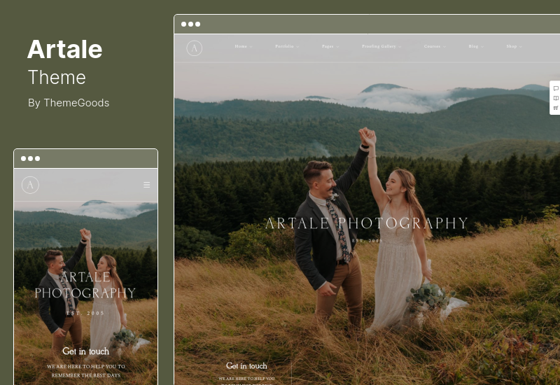 Tema Artale - Tema de WordPress para fotografía de bodas