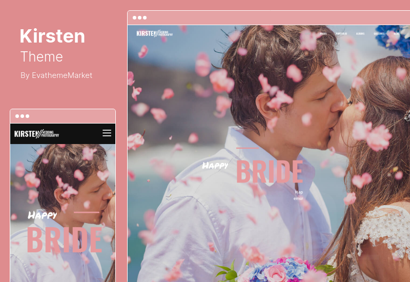 Kirsten Theme - Тема WordPress для чистой свадебной фотографии