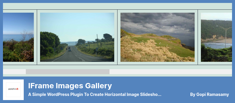 Plugin Galerie de imagini iFrame - Un plugin WordPress simplu pentru a crea o prezentare de imagini orizontale