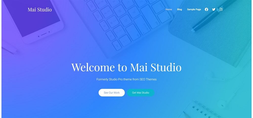 Mai Studio ajansı web sitesi şablonu