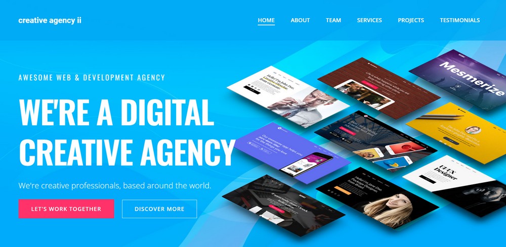 Demo der Colibri-Creative-Digital-Agentur-Website