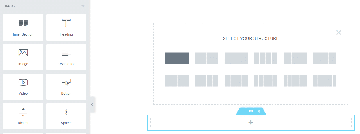 Kolom dan modul di Elementor