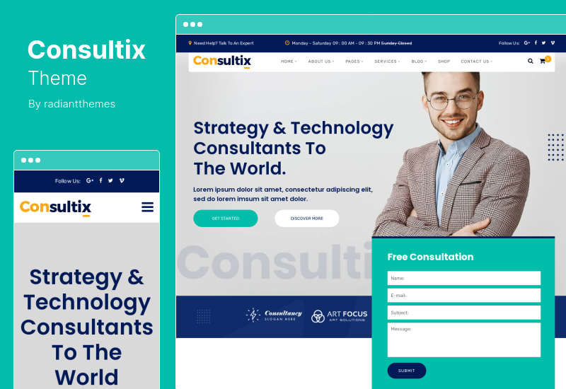 Consultix Teması - İş Danışmanlığı WordPress Teması