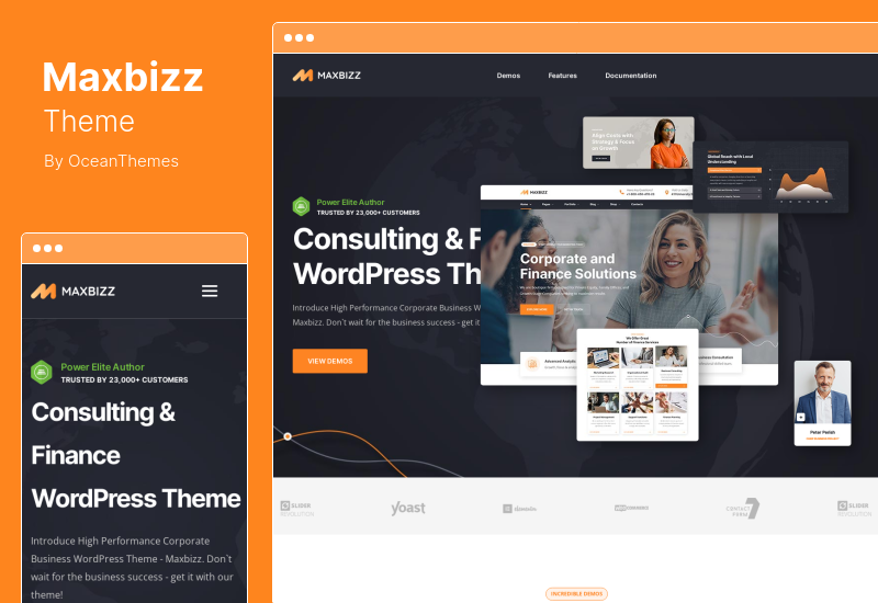 Maxbizz Theme - ที่ปรึกษาทางการเงิน Elementor WordPress Theme