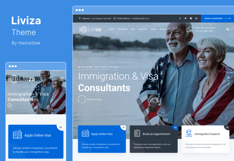 Tema Liviza - Tema WordPress de consultanță în imigrare