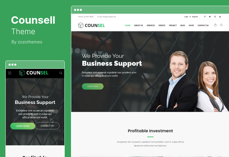 Counsell-Theme - WordPress-Thema für Beratung