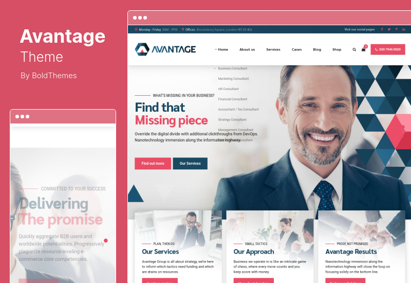 Avantage Theme - тема WordPress для бизнес-консалтинга