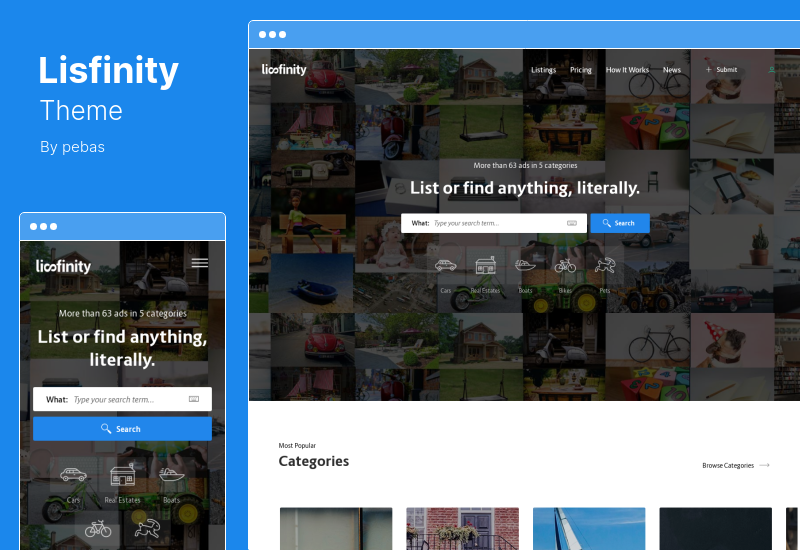 Lisfinity 主题 - 分类广告 WordPress 主题
