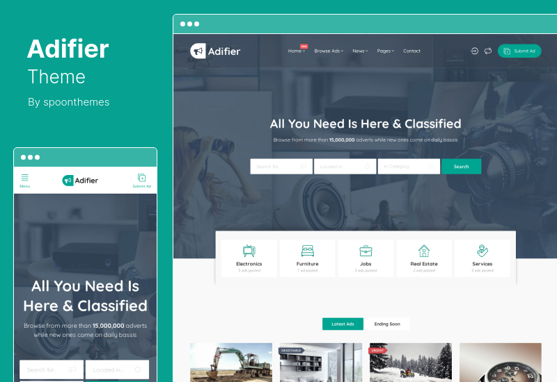 Adifier Teması - Sınıflandırılmış Reklamlar WordPress Teması