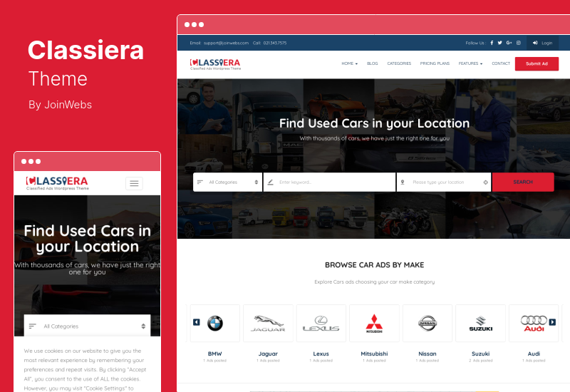 Tema Classiera - Tema WordPress de anúncios classificados