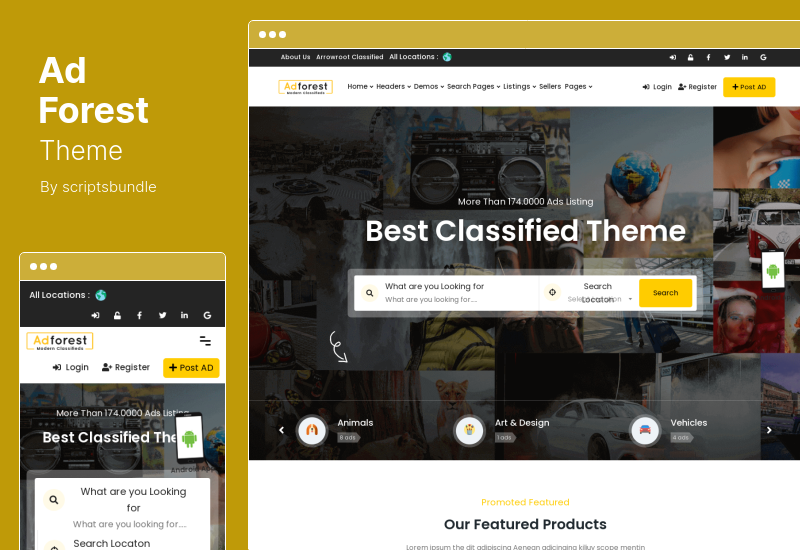 AdForest Teması - Sınıflandırılmış Reklamlar WordPress Teması