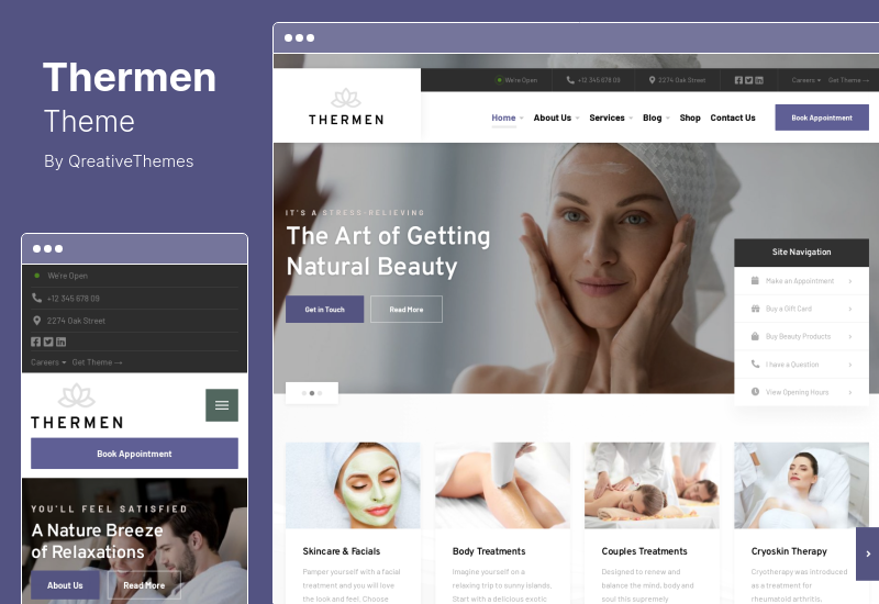 Thermen Theme - Tema de WordPress para centro de bienestar y spa de belleza