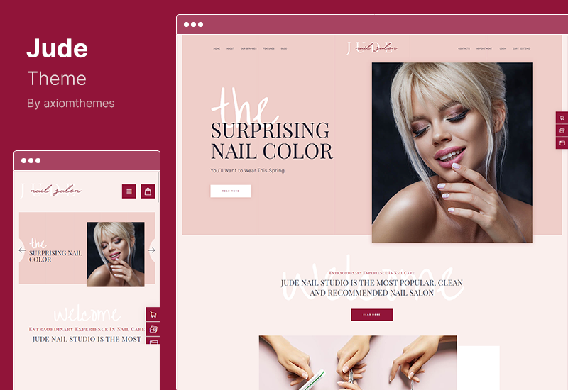 Jude Theme - Tema de WordPress para salón de belleza y bar de uñas