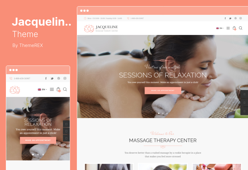 Tema Jacqueline - Spa y salón de masajes Belleza Tema de WordPress