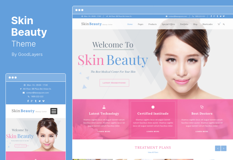 Tema de belleza de la piel - Spa Tema de WordPress