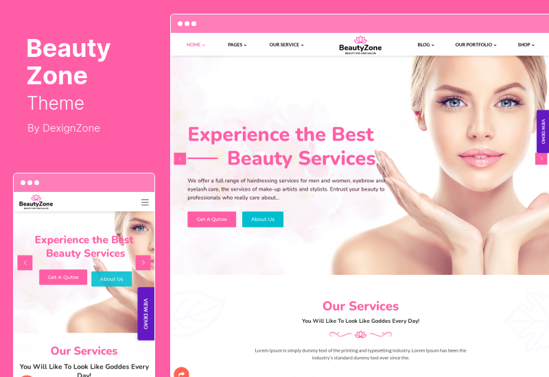 Tema BeautyZone - Tema WordPress para salão de beleza e spa