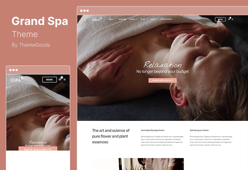 Tema Grand Spa - Tema WordPress de salão de massagem